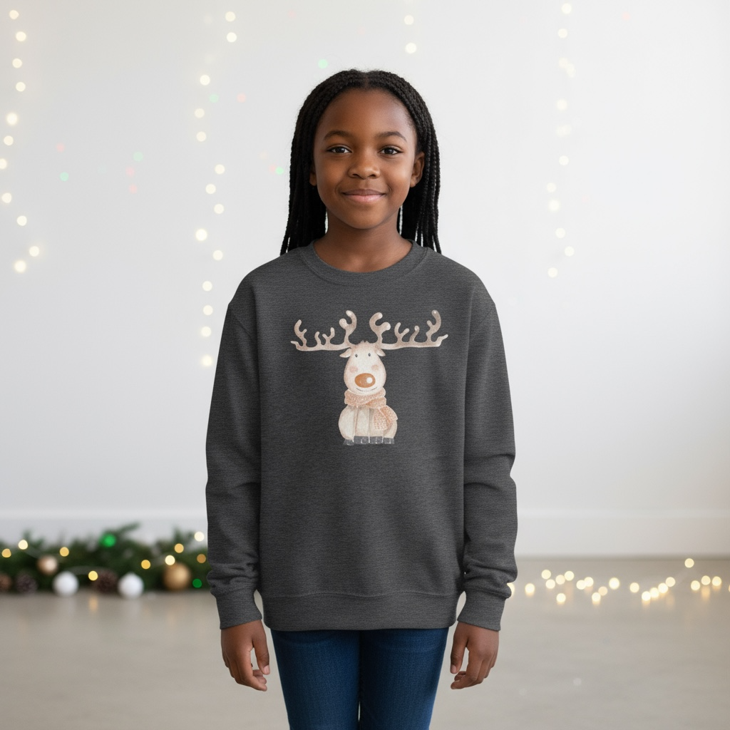 Reindeer | Kids Crewneck Sweatshirt