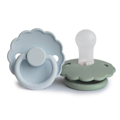 FRIGG Daisy Silicone Pacifier 2 - Pack - Tenth &amp; Pine - FRIGG PACIFIERS - 0 - 6 months - Powder Blue/Sage