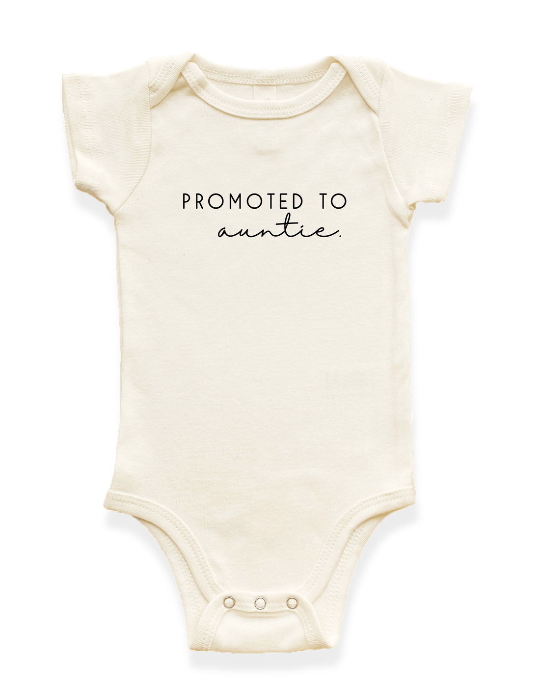 Promoted to Auntie Organic Baby Bodysuit