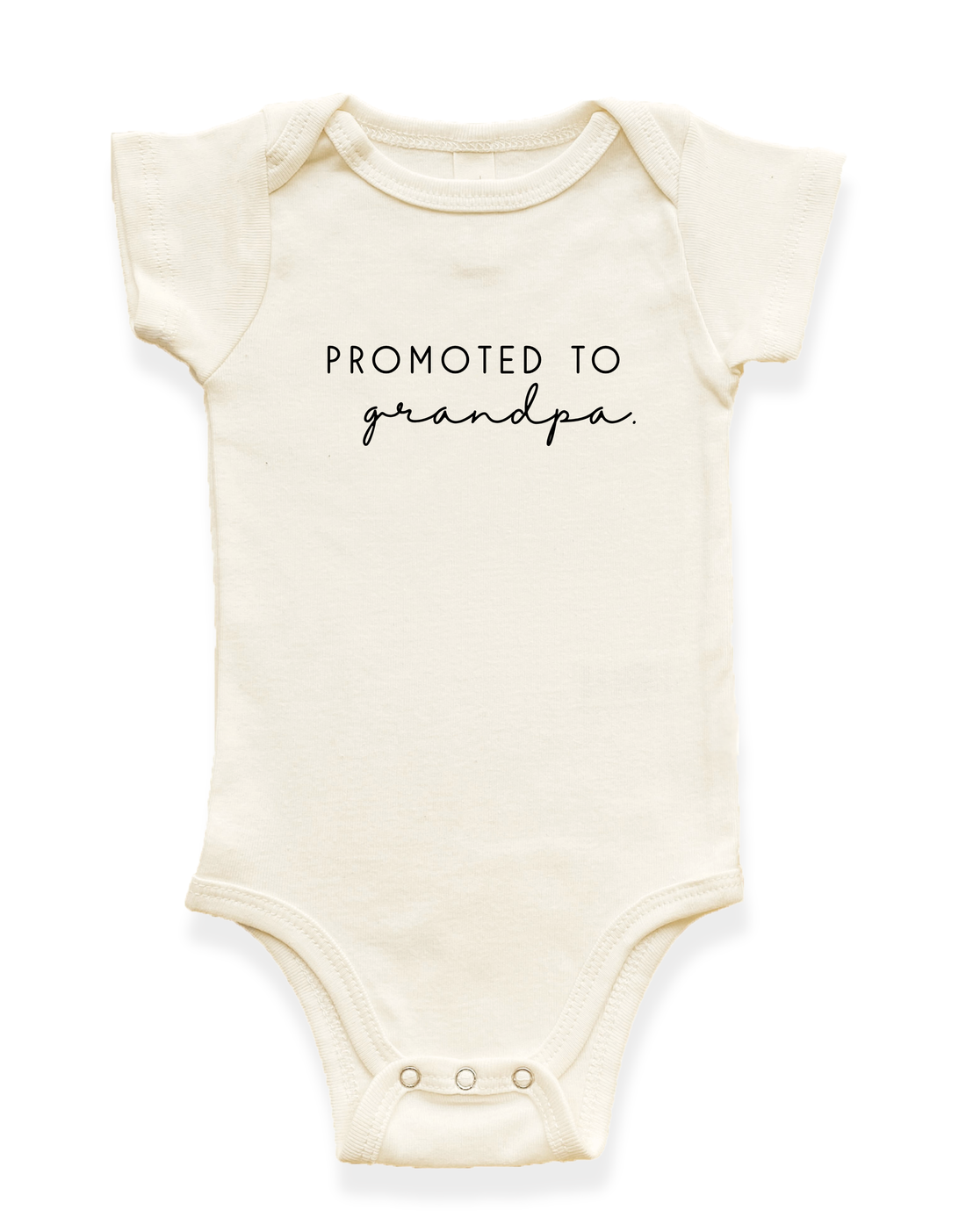 Promoted to Grandpa Organic Baby Bodysuit