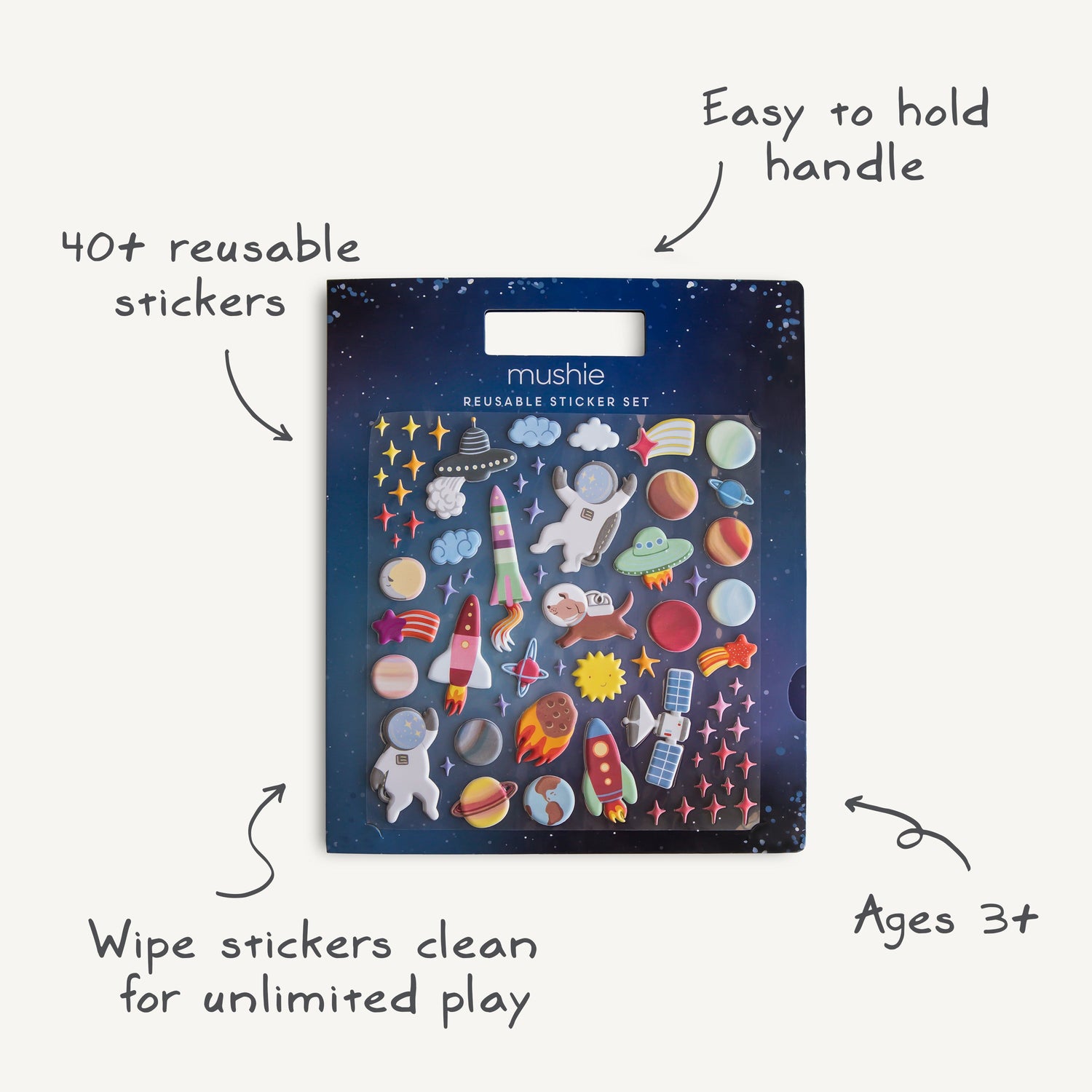 Reusable Space Sticker Set