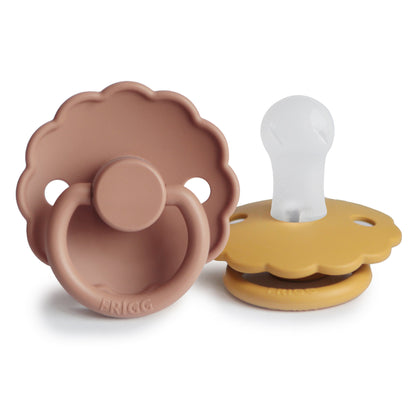 FRIGG Daisy Silicone Pacifier 2 - Pack - Tenth &amp; Pine - FRIGG PACIFIERS - 0 - 6 months - Rose Gold/Honey Gold