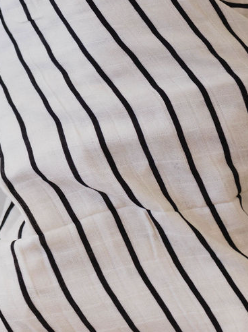 Muslin Swaddle | Grey &amp; Black Stripe