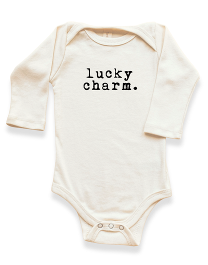 Lucky Charm Organic Baby Bodysuit Long Sleeve