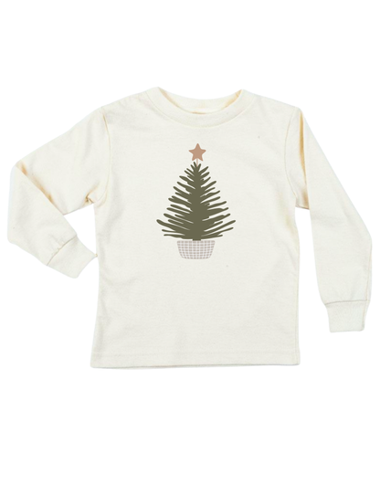 Holiday Tree Organic Kids T-Shirt Long Sleeve