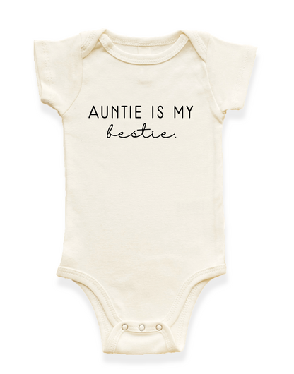 Auntie is my Bestie Organic Baby Bodysuit
