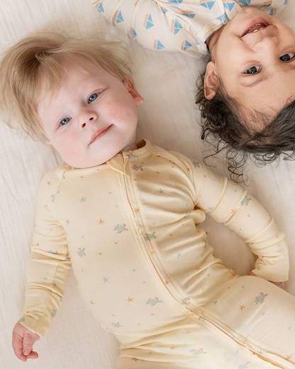 Modal Convertible Footy Pajamas in Turtles