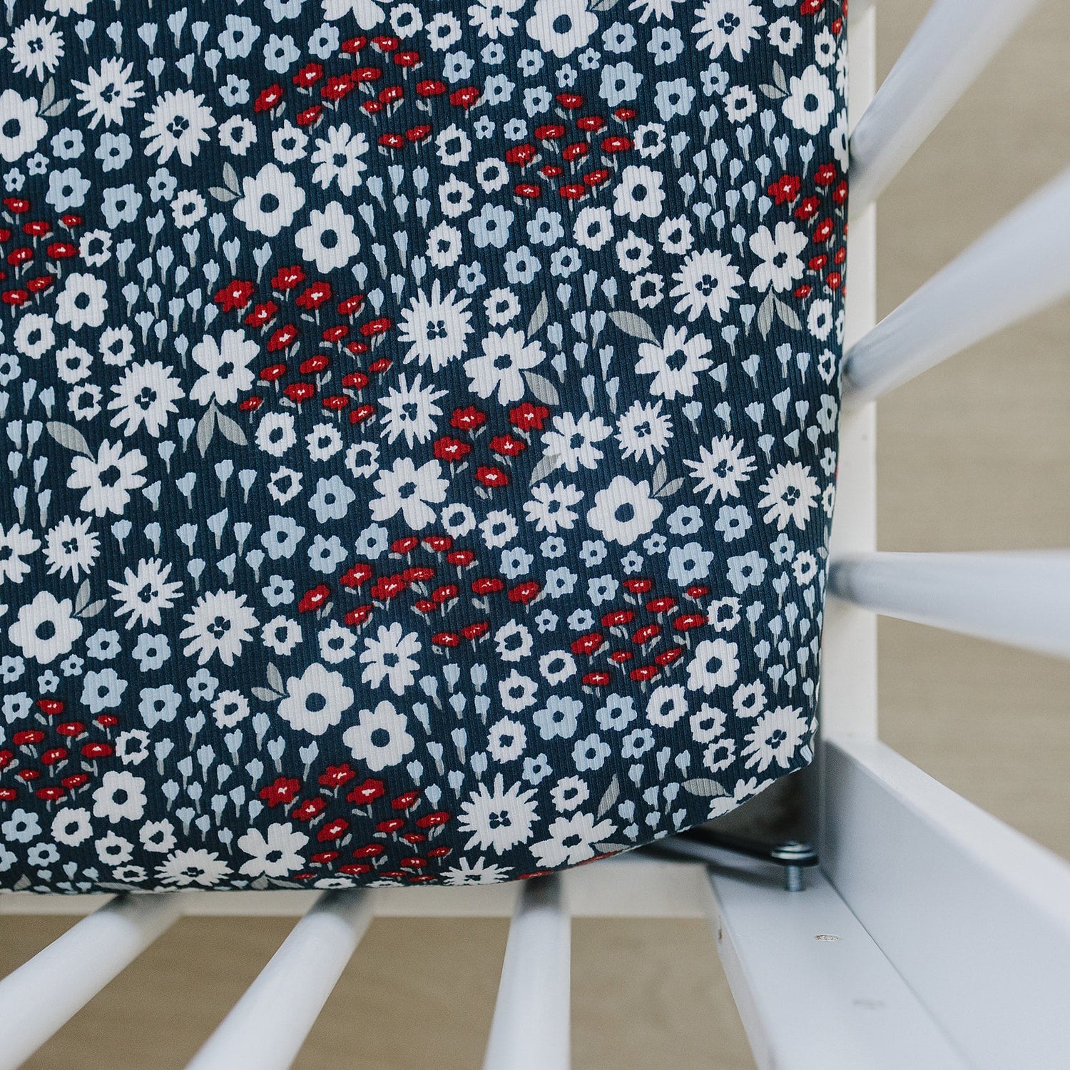 Americana Floral Bamboo Stretch Crib Sheet