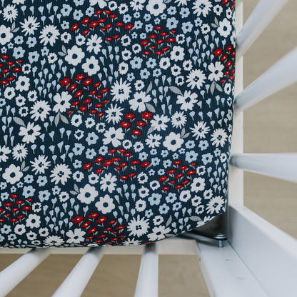 Americana Floral Bamboo Stretch Crib Sheet