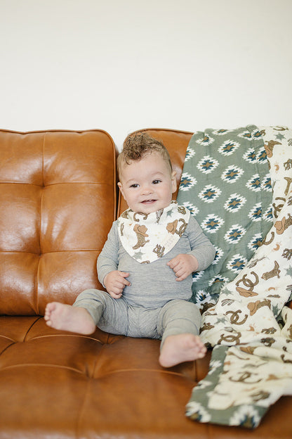 Southwest Aztec + Outlaw Cowboy Muslin Quilt