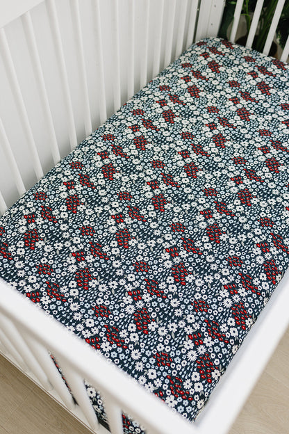 Americana Floral Bamboo Stretch Crib Sheet