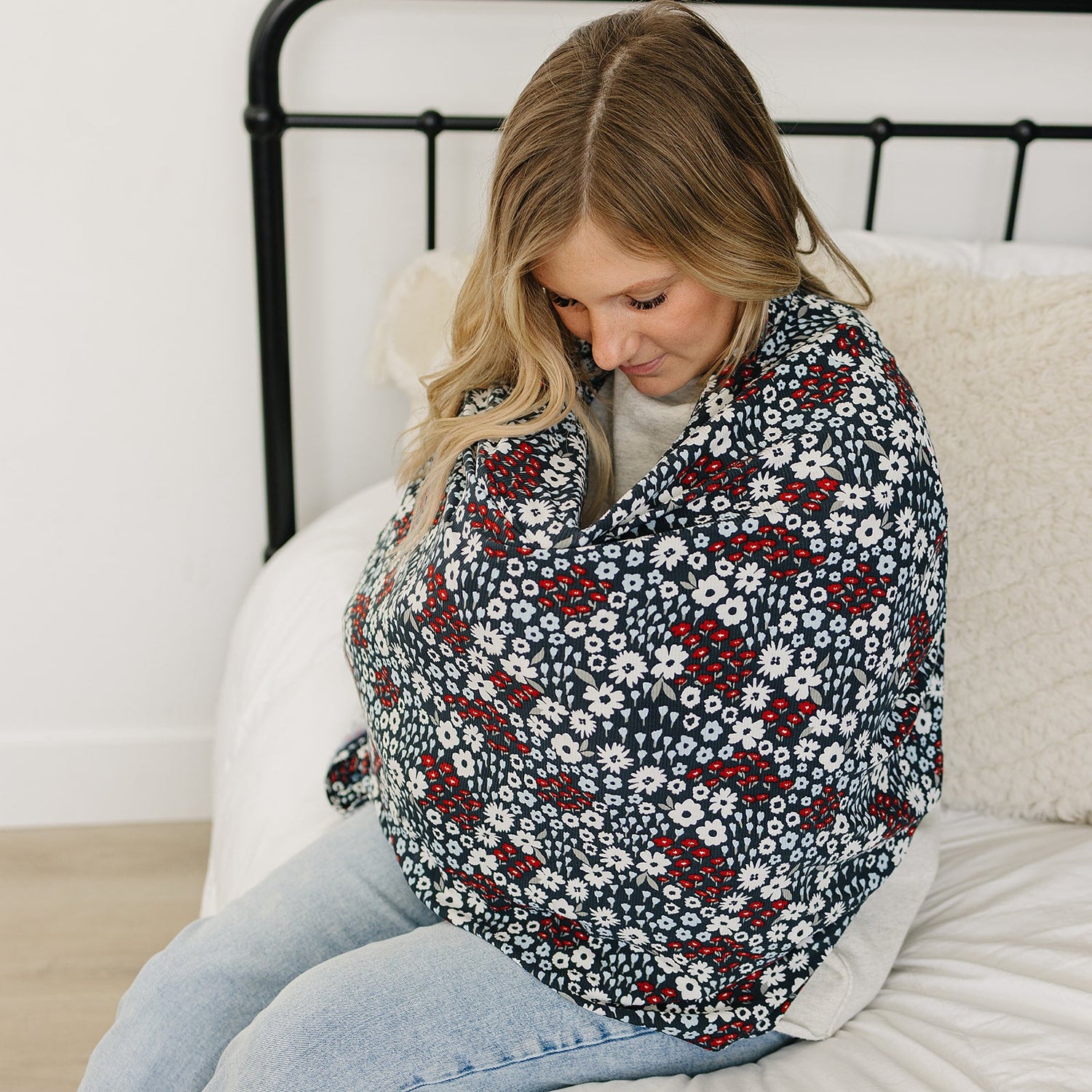 Americana Floral Ribbed Bamboo Multi-Use Cover