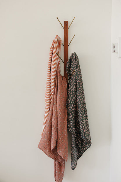Olive Bloom Muslin Swaddle Blanket