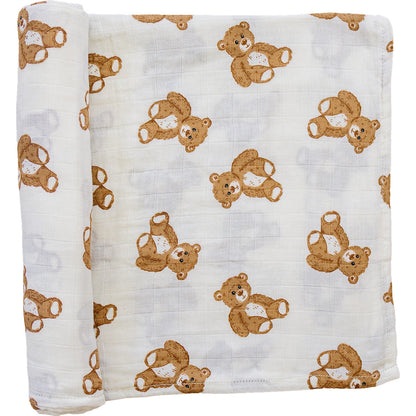 Teddy Bear Swaddle Blanket