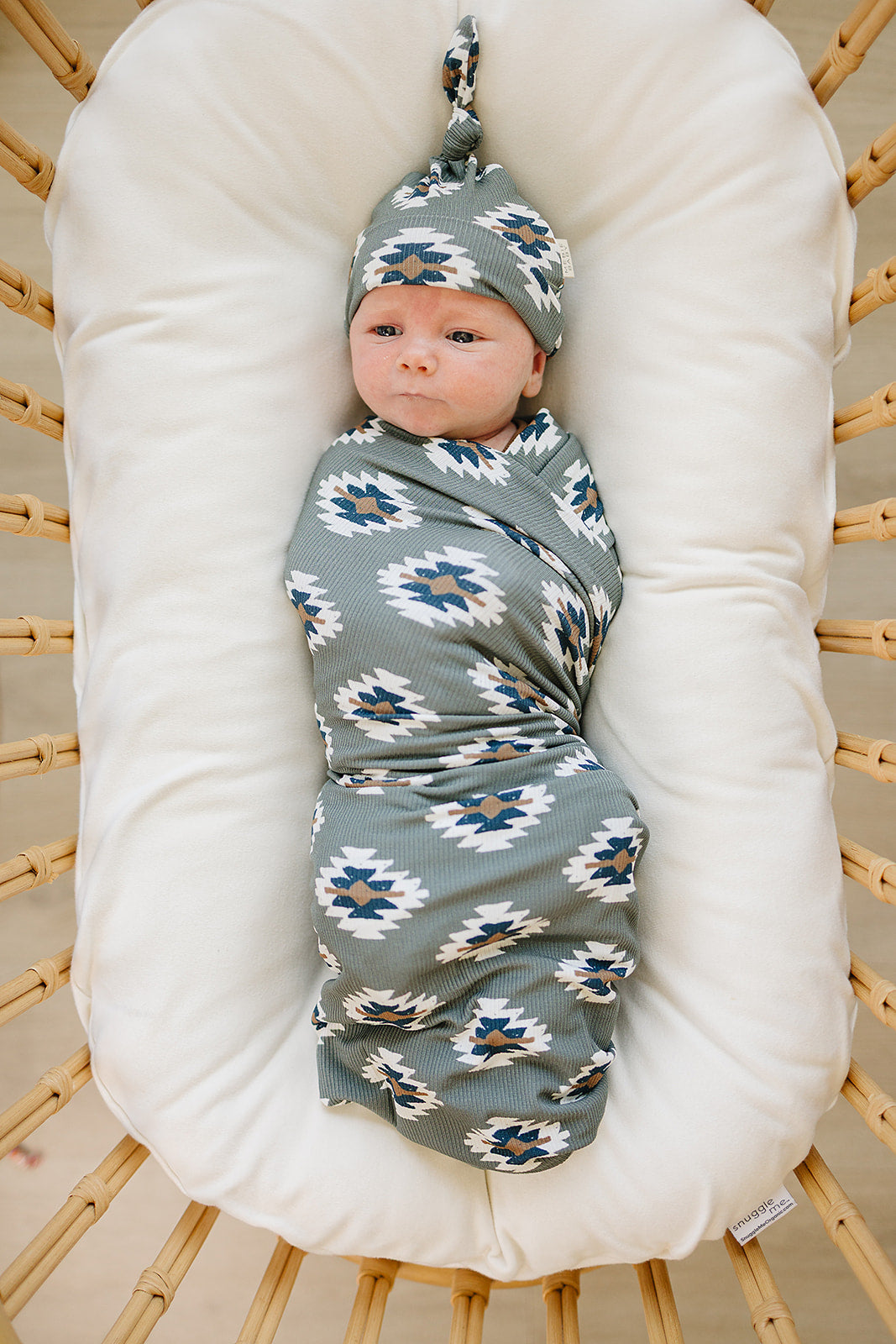 Southwest Aztec Ribbed Bamboo Stretch Swaddle