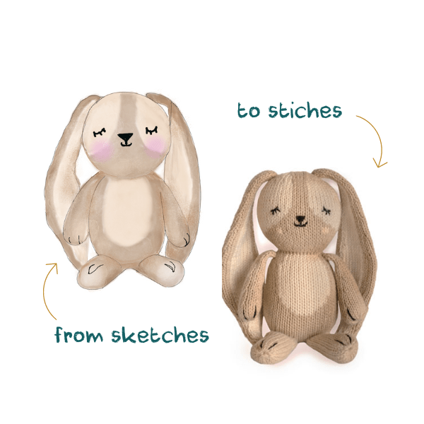 Baby Bunny - Tenth &amp; Pine - Baby Knit Doll - 