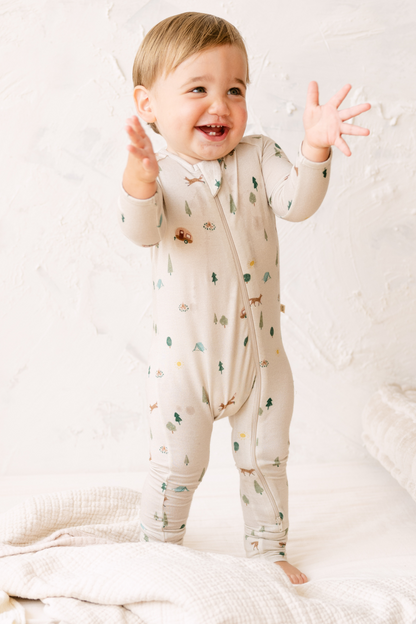 Modal Convertible Footy Pajamas in Camping