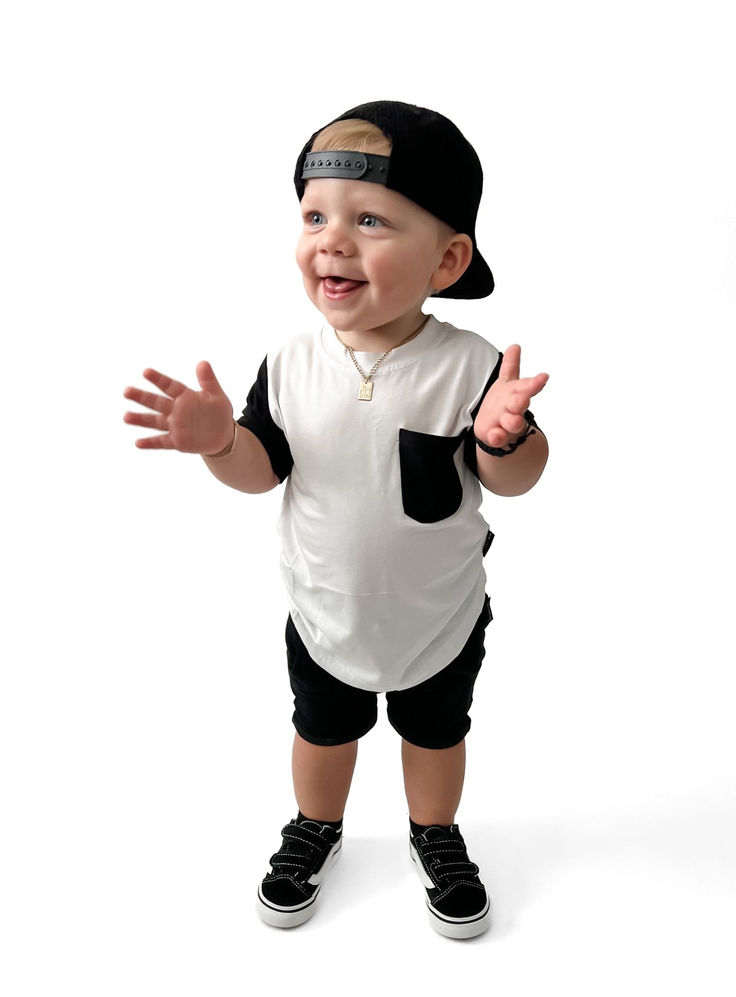 BAMBOO HAREM SHORTS - BLACK - Tenth &amp; Pine - 3 - 6M