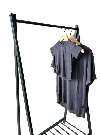 BAMBOO POCKET TEE - STORM - Tenth & Pine - 3 - 6M
