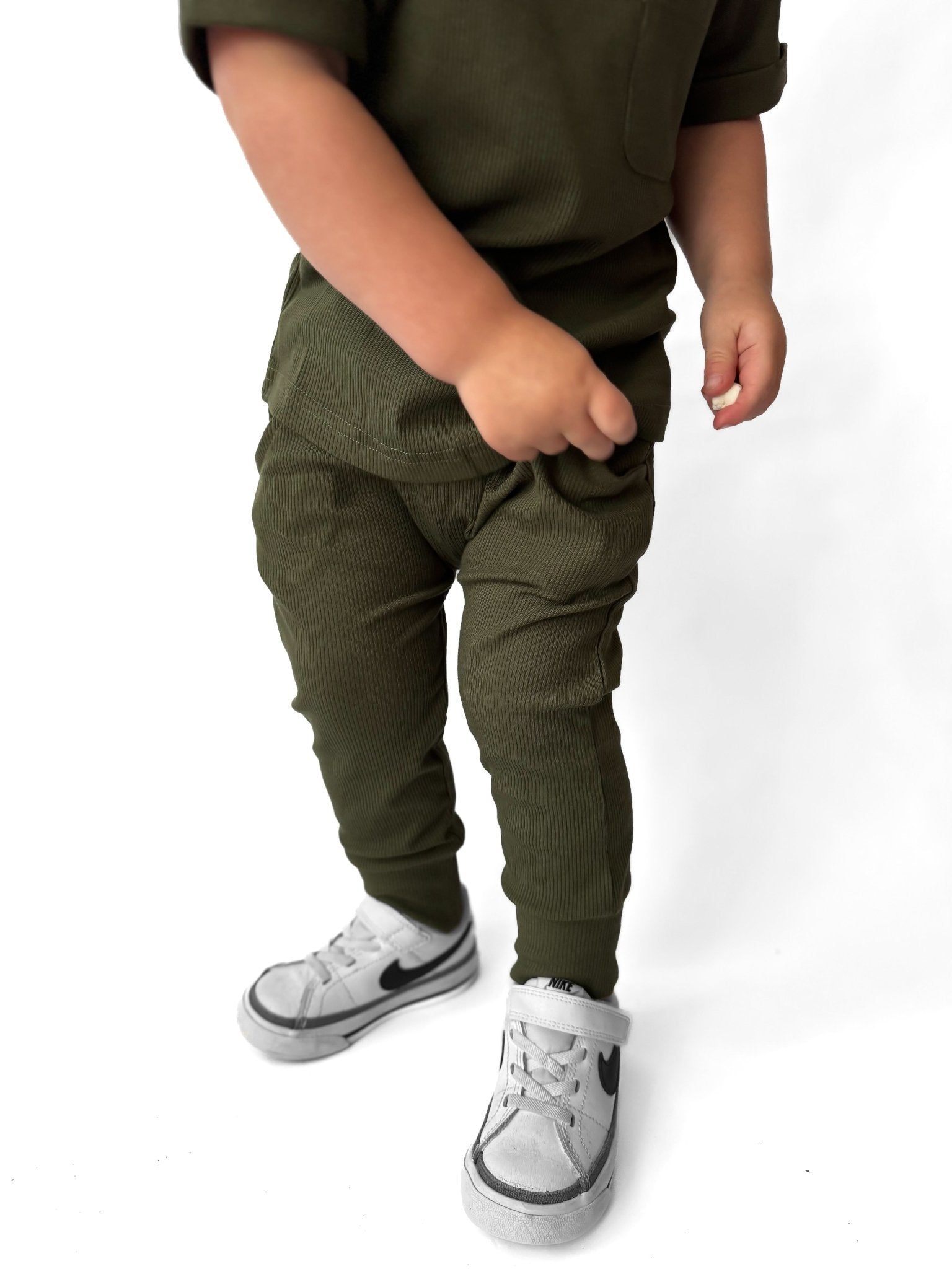 BAMBOO RIBBED JOGGERS - HUNTER - Tenth &amp; Pine - 3 - 6M