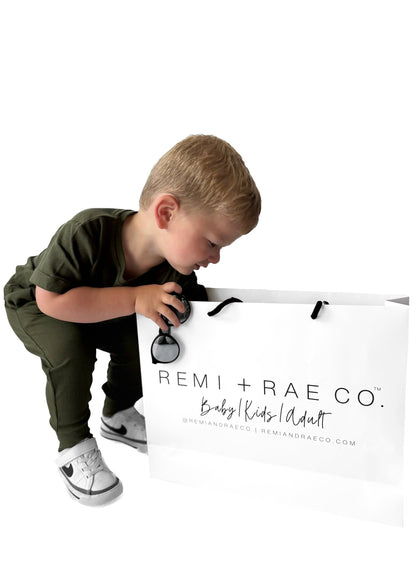 BAMBOO RIBBED JOGGERS - HUNTER - Tenth &amp; Pine - 3 - 6M