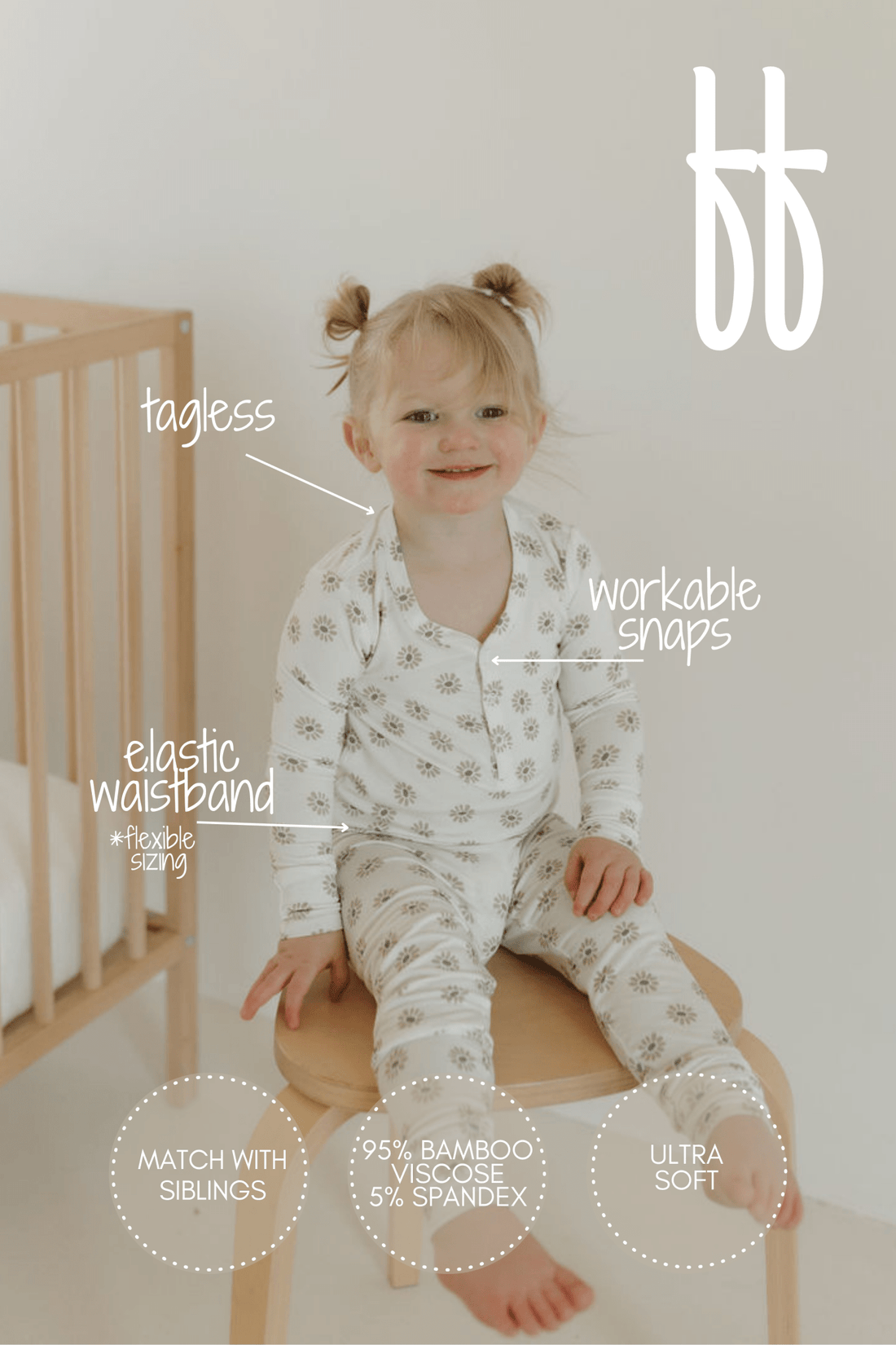 Bamboo Two Piece Pajamas | Daisy Fields - Tenth &amp; Pine - Pajamas - 2/3 Years