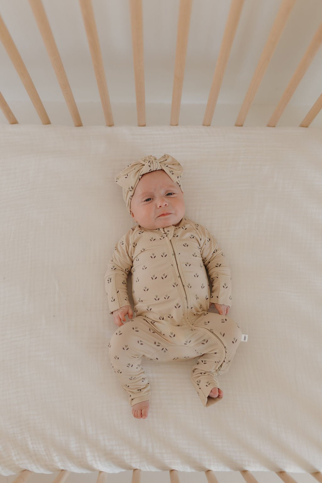 Bamboo Zip Pajamas | Flora - Tenth &amp; Pine - Pajamas - Newborn
