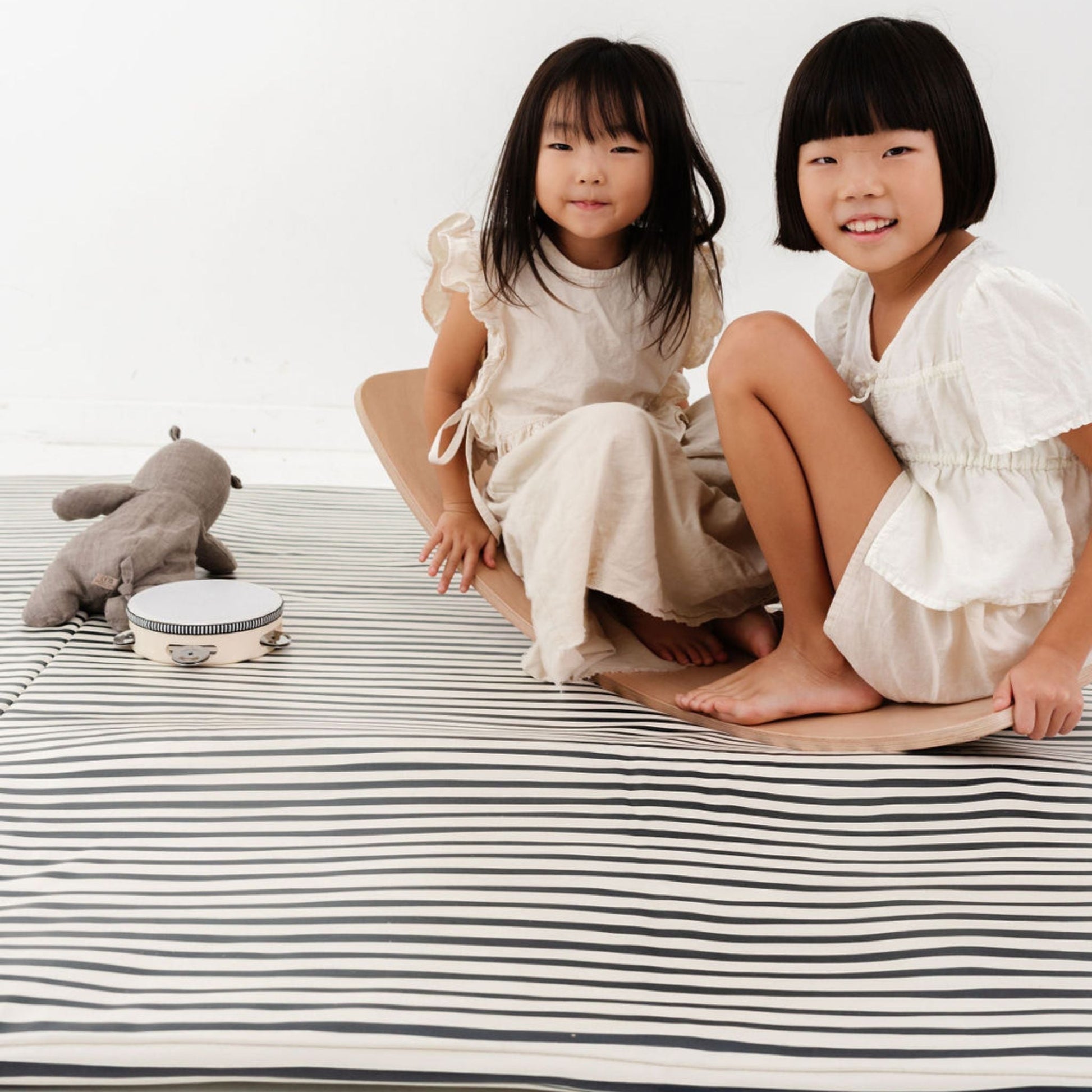 Bold Stripe Vegan Leather Mat - Tenth & Pine - Vegan Leather Padded Mat - Epic