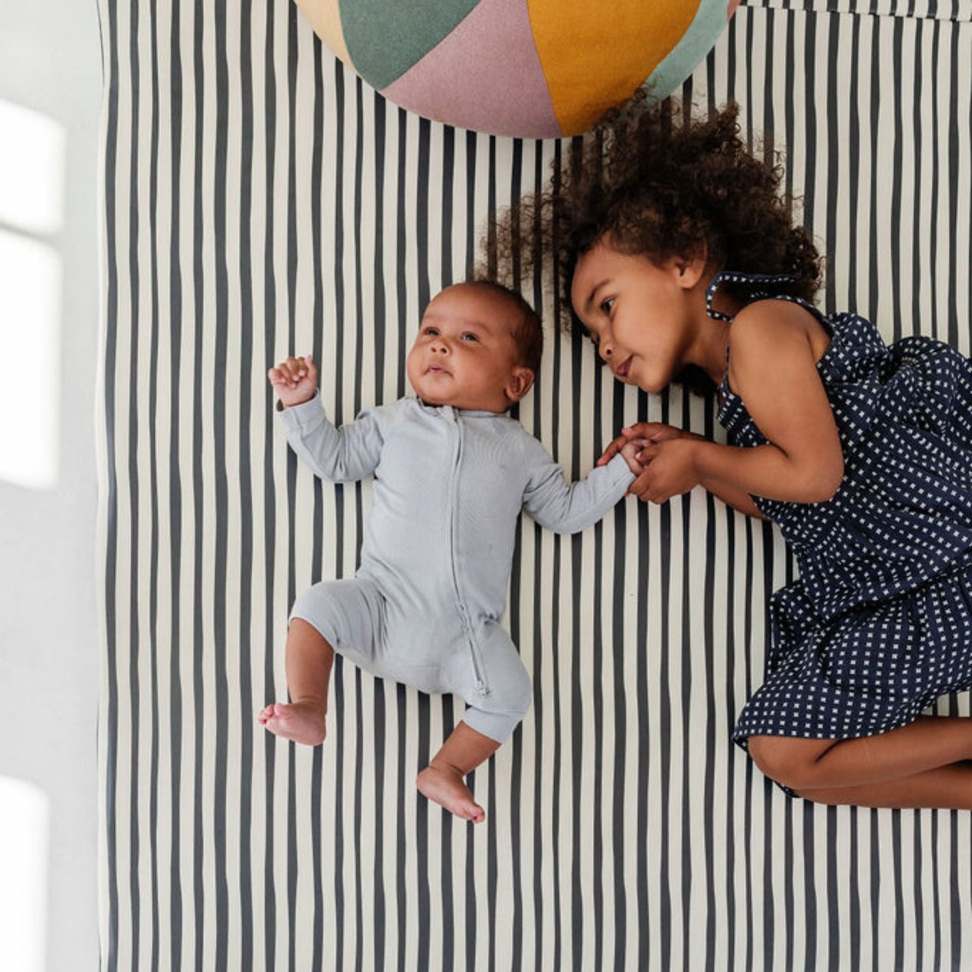 Bold Stripe Vegan Leather Mat - Tenth & Pine - Vegan Leather Padded Mat - Mega