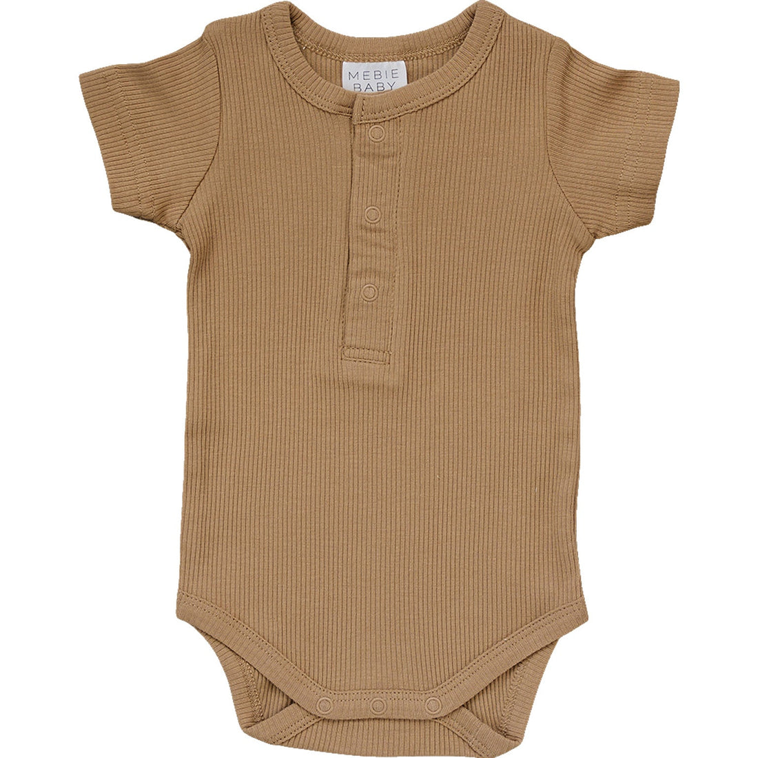 Cafe Organic Cotton Ribbed Snap Bodysuit - Tenth &amp; Pine - NB - Mebie Baby