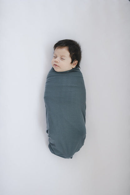 Charcoal Bamboo Stretch Swaddle - Tenth &amp; Pine - 