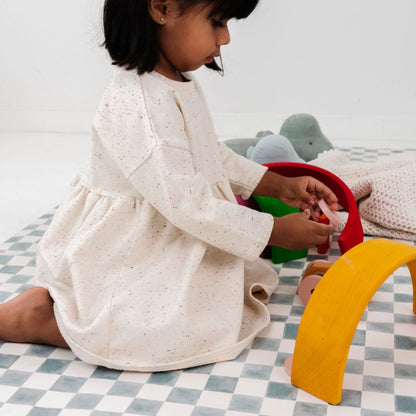 Checker Matcha Vegan Leather Mat - Tenth &amp; Pine - Vegan Leather Padded Mat - Standard