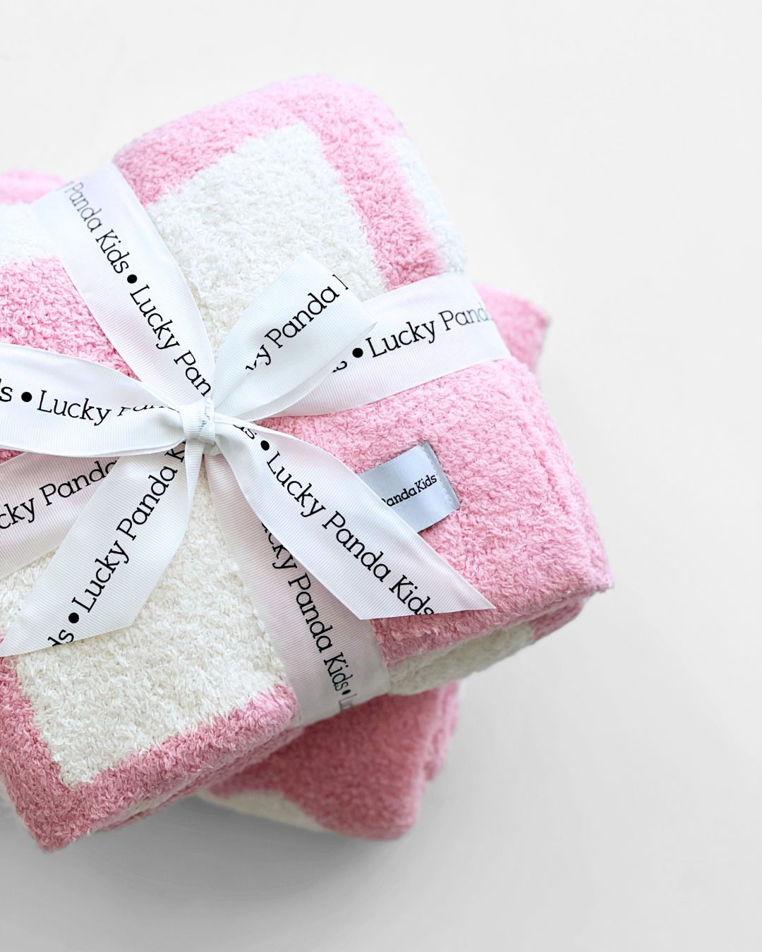 Checkered Plush Blanket | Pink - Tenth &amp; Pine - Plush Blanket - 