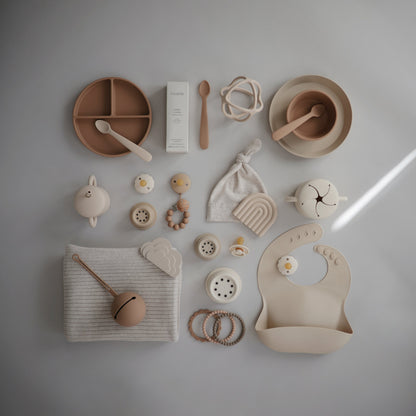 FRIGG Rope Natural Rubber Pacifier 2 - Pack - Tenth &amp; Pine - FRIGG PACIFIERS - 6 - 18 months - Cream/Green Tea