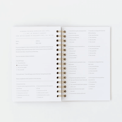 Coil - Bound Postpartum Journal (Cashew) - Tenth &amp; Pine - 