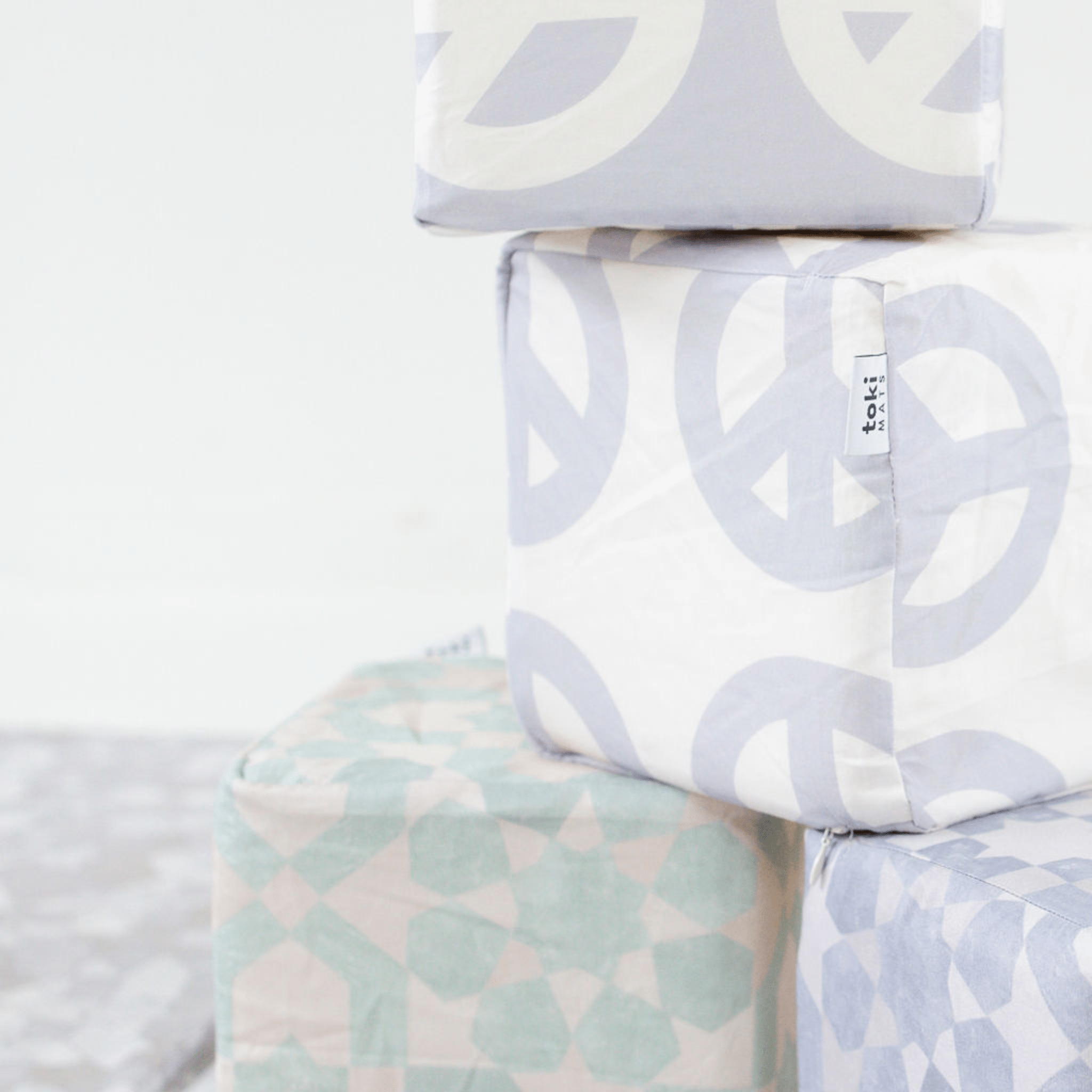 Cream Peace Sign Play Cube - Tenth &amp; Pine - Play Cube - 