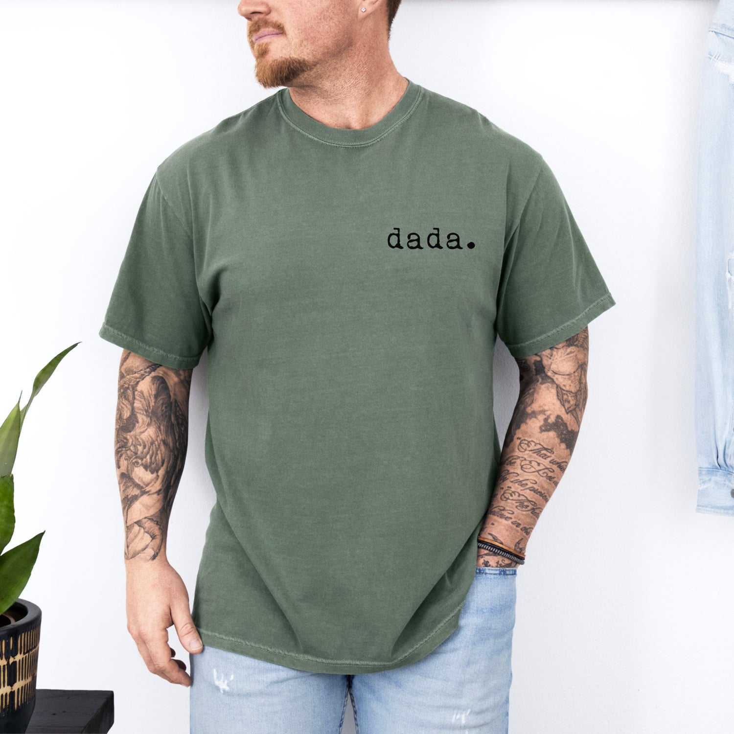 Dada T-shirt | Adult Short Sleeve Tee - Tenth &amp; Pine - Adult Tshirt - S - Moss