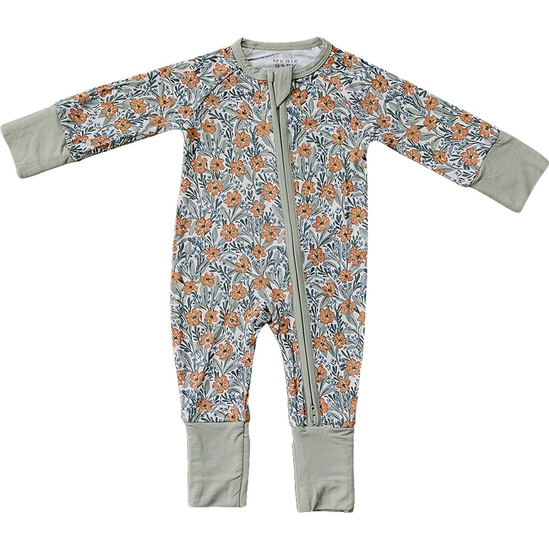 Dainty Meadow Bamboo Zipper - Tenth &amp; Pine - zip rompers - NB - Mebie Baby