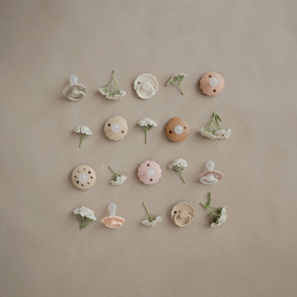 FRIGG Moon Silicone Pacifier 2 - Pack - Tenth &amp; Pine - FRIGG PACIFIERS - 6 - 18 months - Soft Lilac/Daffodil