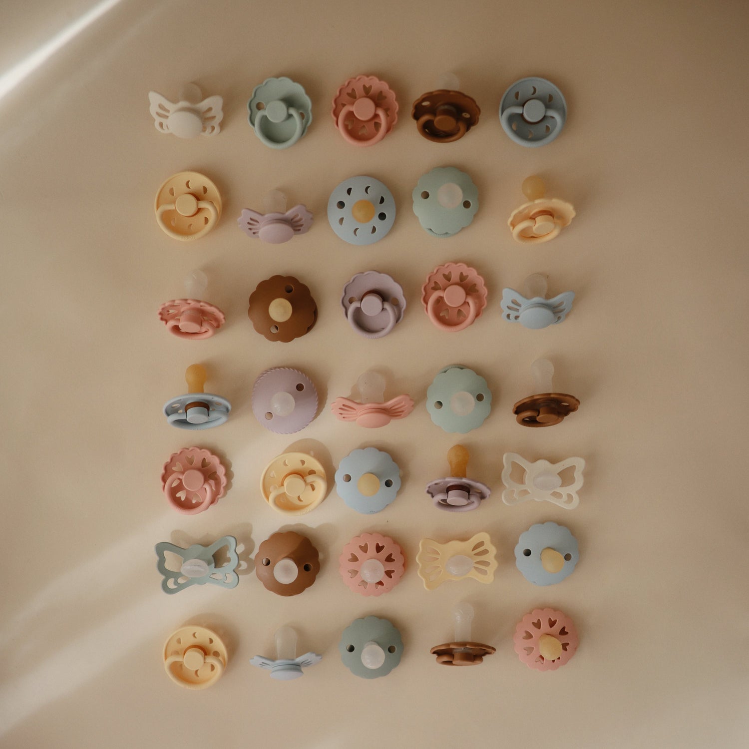 FRIGG Moon Silicone Pacifier 2 - Pack - Tenth &amp; Pine - FRIGG PACIFIERS - 6 - 18 months - Soft Lilac/Daffodil