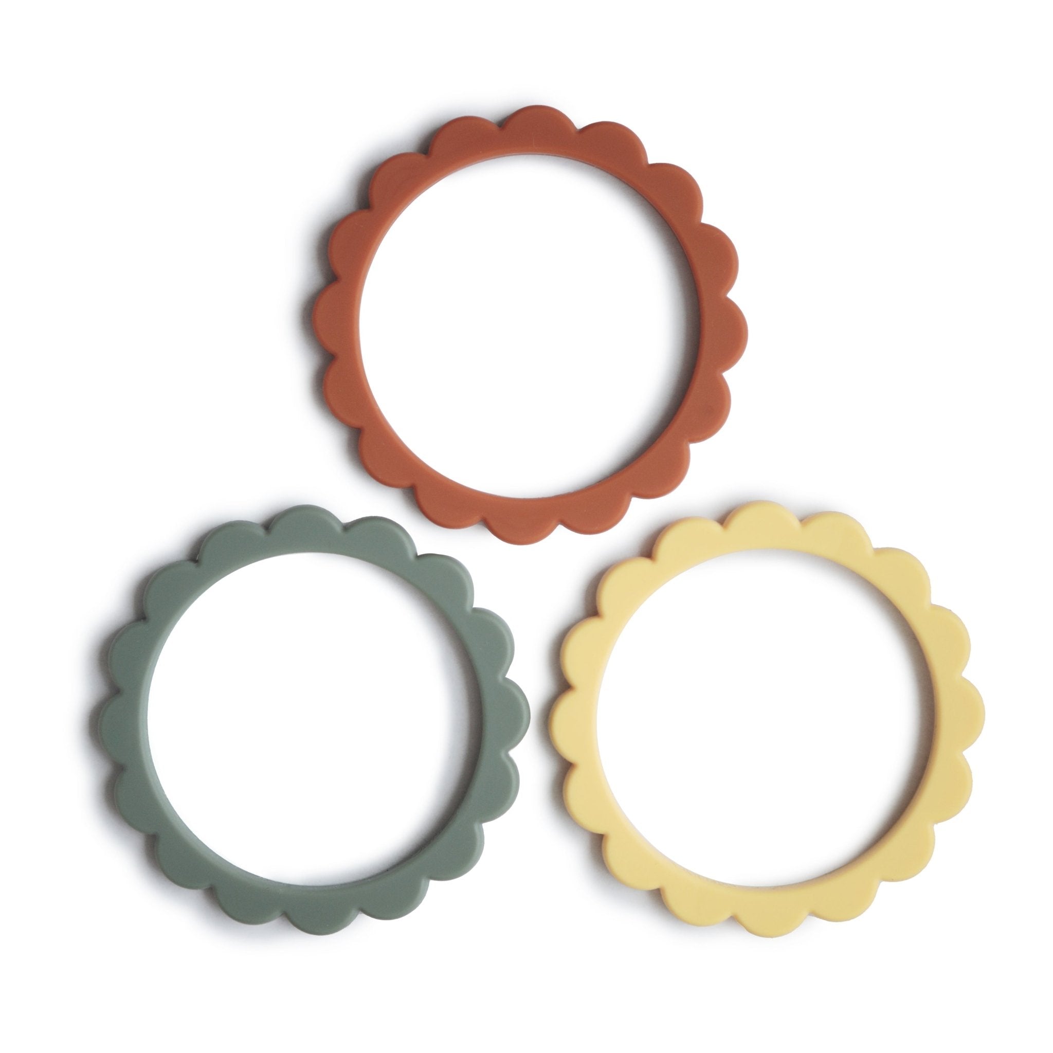 Flower Teether Bracelet - Tenth &amp; Pine - teether - Steel/Dove Gray/Stone