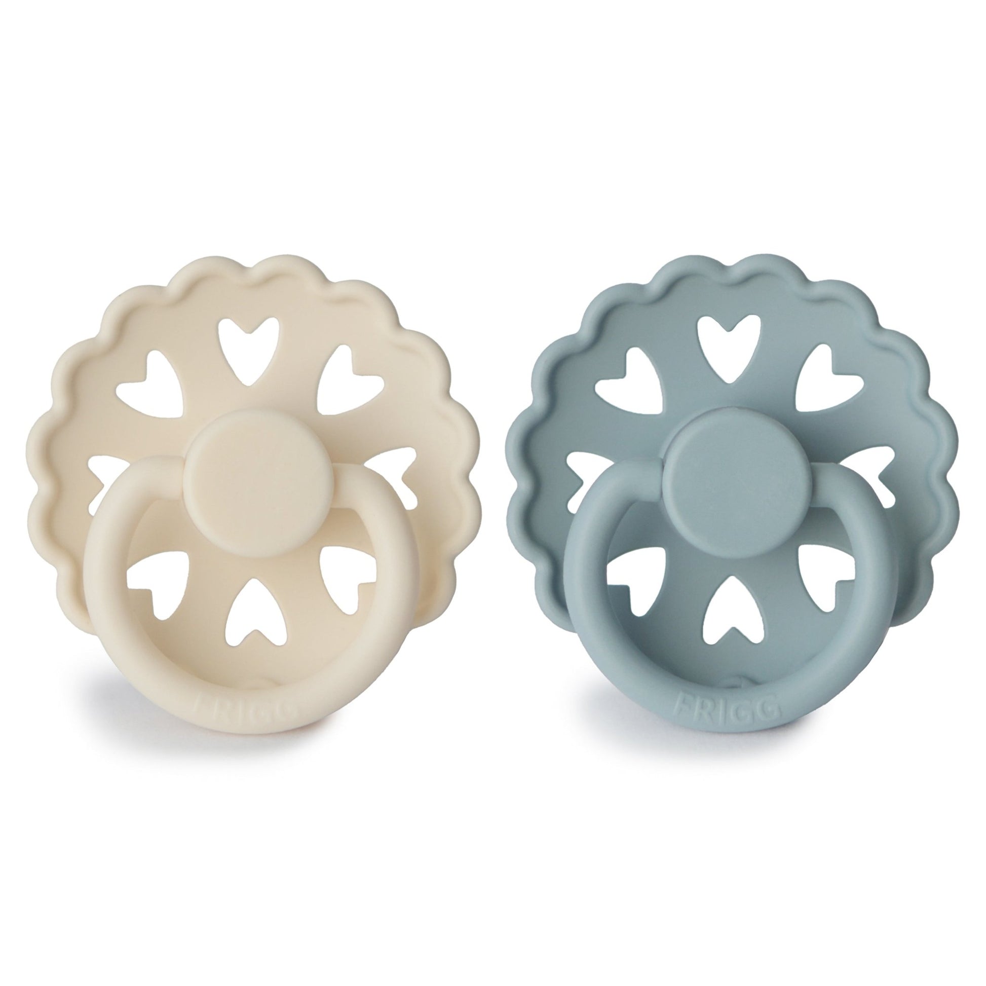 FRIGG Andersen Fairytale Silicone Pacifier 2 - Pack - Tenth & Pine - FRIGG PACIFIERS - 6 - 18 months - Cream/Stone Blue