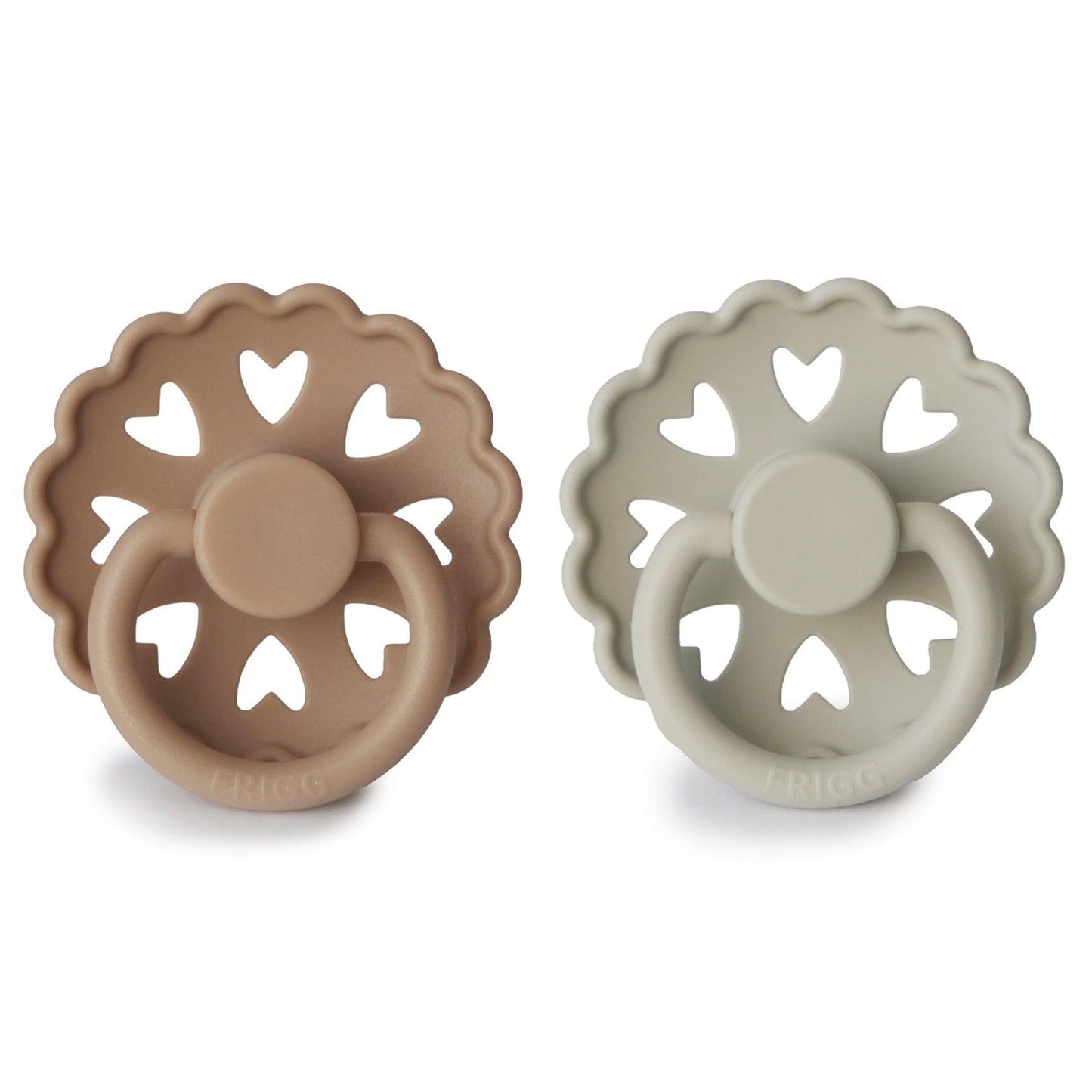 FRIGG Andersen Fairytale Silicone Pacifier 2 - Pack - Tenth & Pine - FRIGG PACIFIERS - 6 - 18 months - Silky Satin/Willow Gray