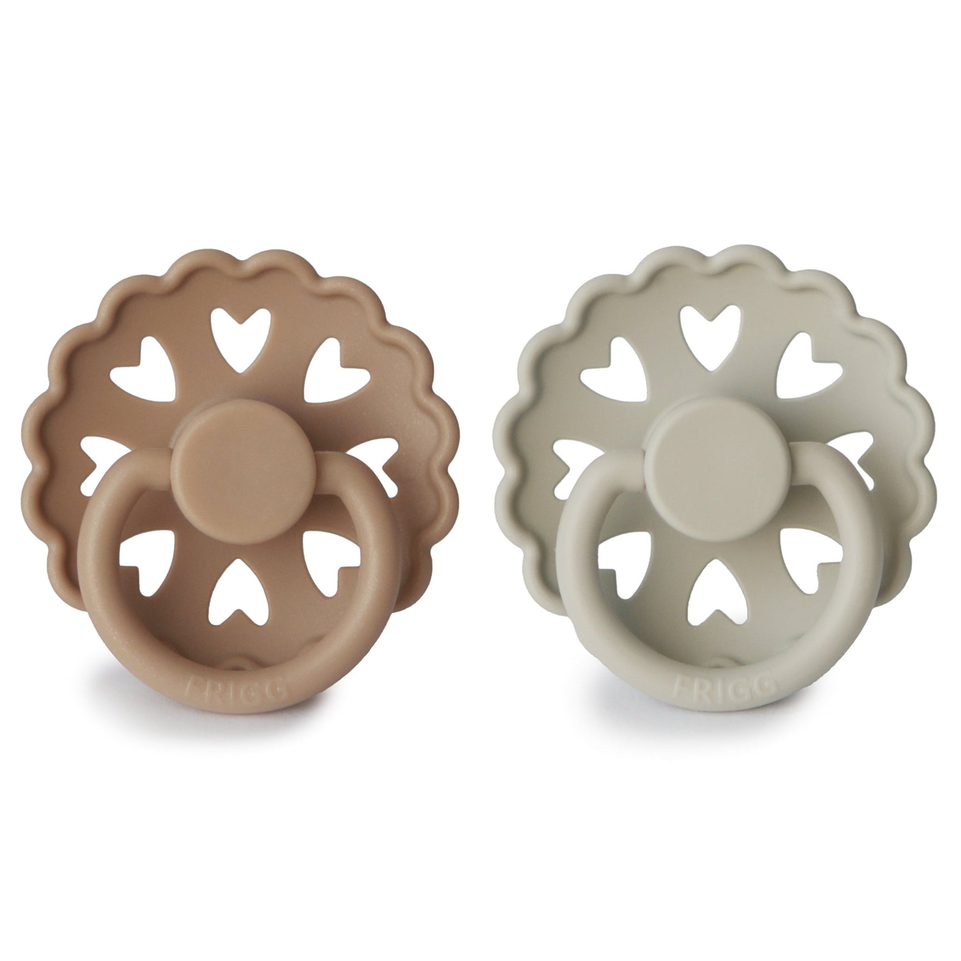 FRIGG Andersen Fairytale Silicone Pacifier 2 - Pack - Tenth & Pine - FRIGG PACIFIERS - 6 - 18 months - Silky Satin/Willow Gray