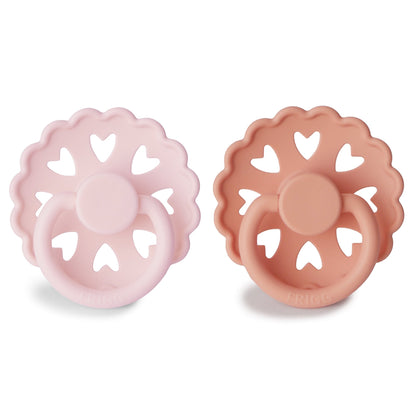 FRIGG Andersen Fairytale Silicone Pacifier 2 - Pack - Tenth & Pine - FRIGG PACIFIERS - 6 - 18 months - White Lilac/Pretty In Peach