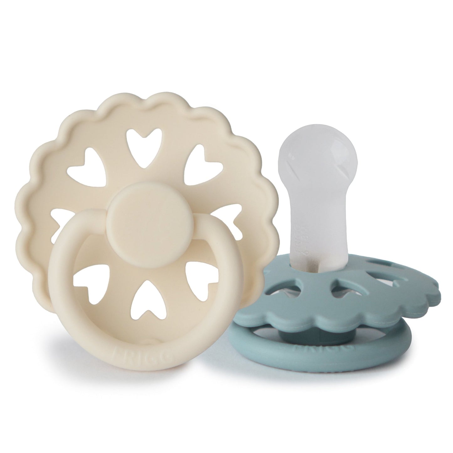 FRIGG Andersen Fairytale Silicone Pacifier 2 - Pack - Tenth & Pine - FRIGG PACIFIERS - 6 - 18 months - Cream/Stone Blue
