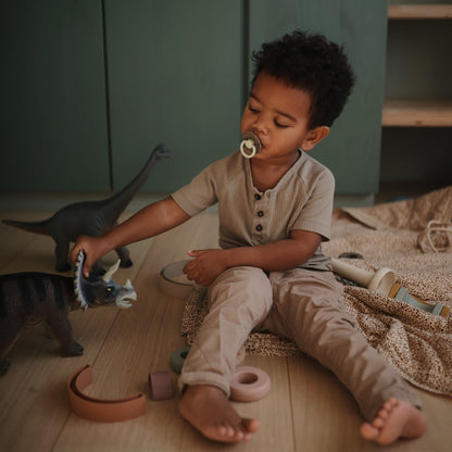 FRIGG Daisy Night Natural Rubber Pacifier 2 - Pack - Tenth &amp; Pine - FRIGG PACIFIERS - 6 - 18 months - Croissant/Cream