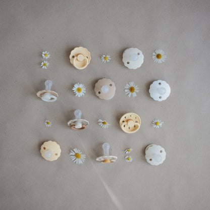 FRIGG Daisy Night Silicone Pacifier 2 - Pack - Tenth &amp; Pine - FRIGG PACIFIERS - 6 - 18 months - Portobello/Croissant