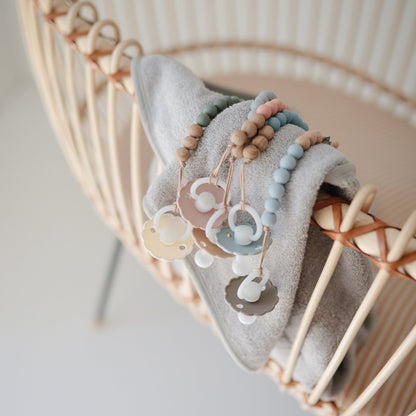 FRIGG Daisy Night Silicone Pacifier 2 - Pack - Tenth &amp; Pine - FRIGG PACIFIERS - 6 - 18 months - Portobello/Croissant