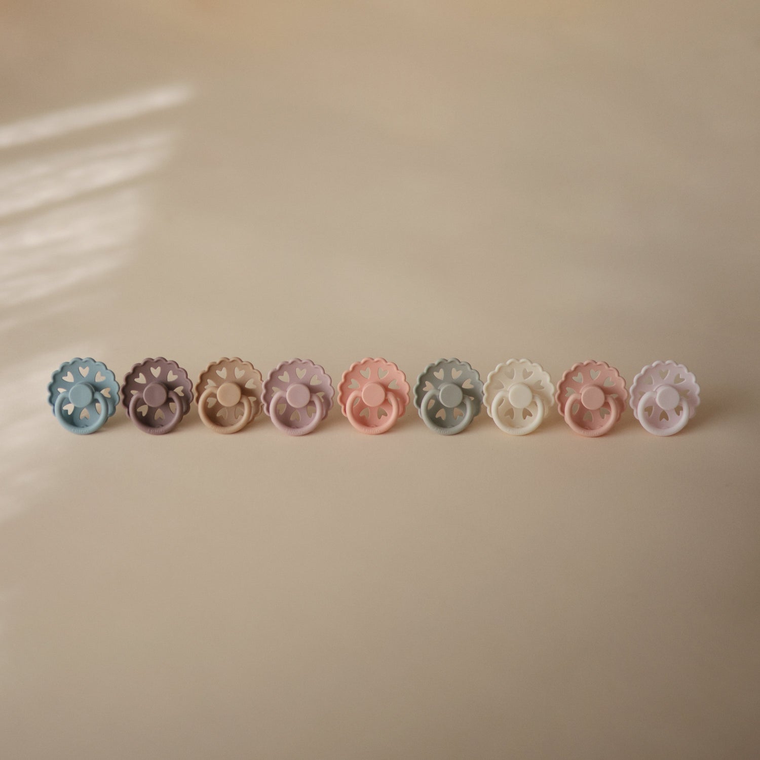 FRIGG Andersen Fairytale Natural Rubber Pacifier 2 - Pack - Tenth &amp; Pine - FRIGG PACIFIERS - 6 - 18 months - Twilight Mauve/Primrose